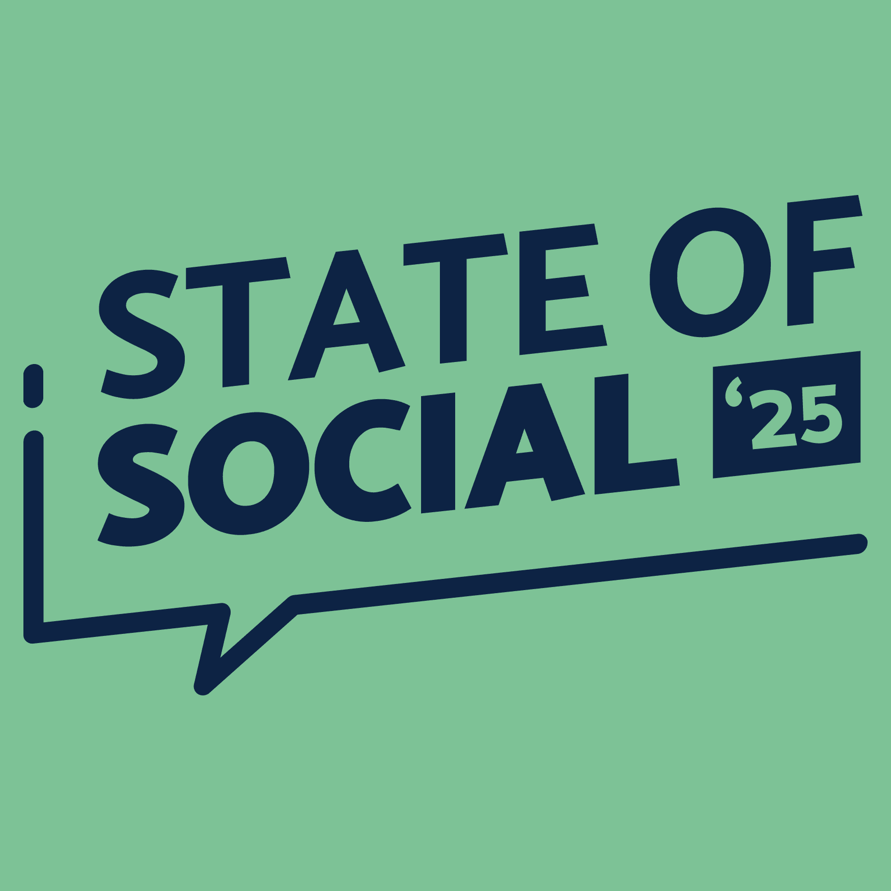 State of Social 25 Logo Blue Square Green